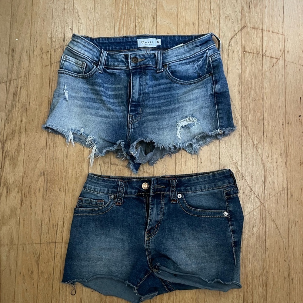 Women's Denim Shorts two pair micro mini cut off